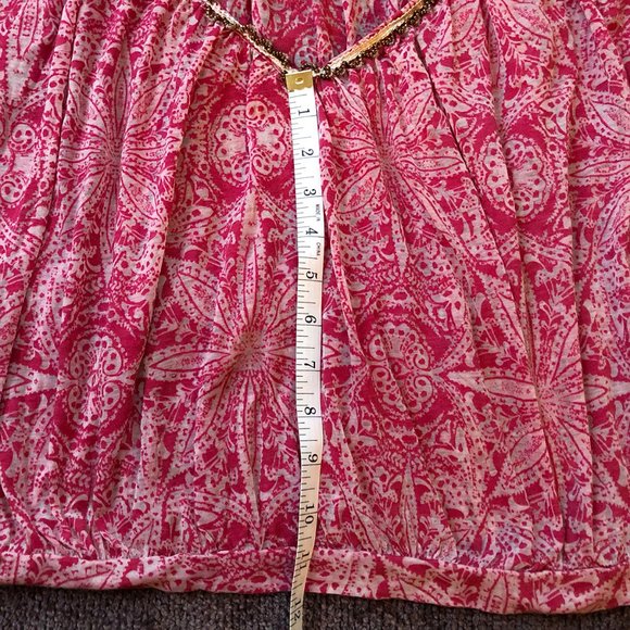 Free People SAFFRON FIELDS EMBELLISHED TEE CHERRY COMBO - Picture 6 of 14